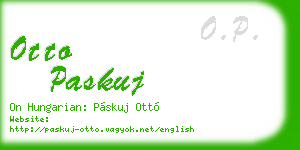 otto paskuj business card