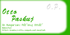 otto paskuj business card